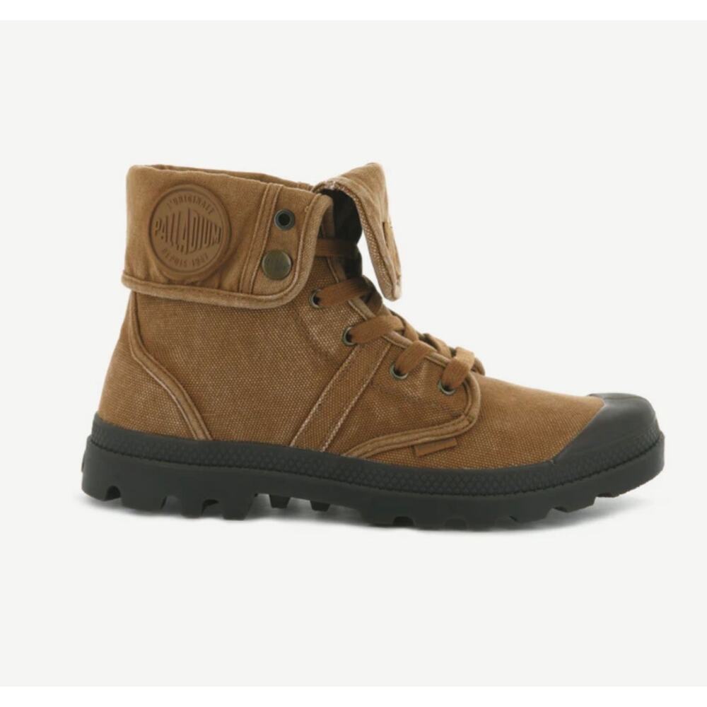 Palladium Pampa‎ Hi Canvas Boots Brown Lace Up Military Tactical Men’s Size 7.5
